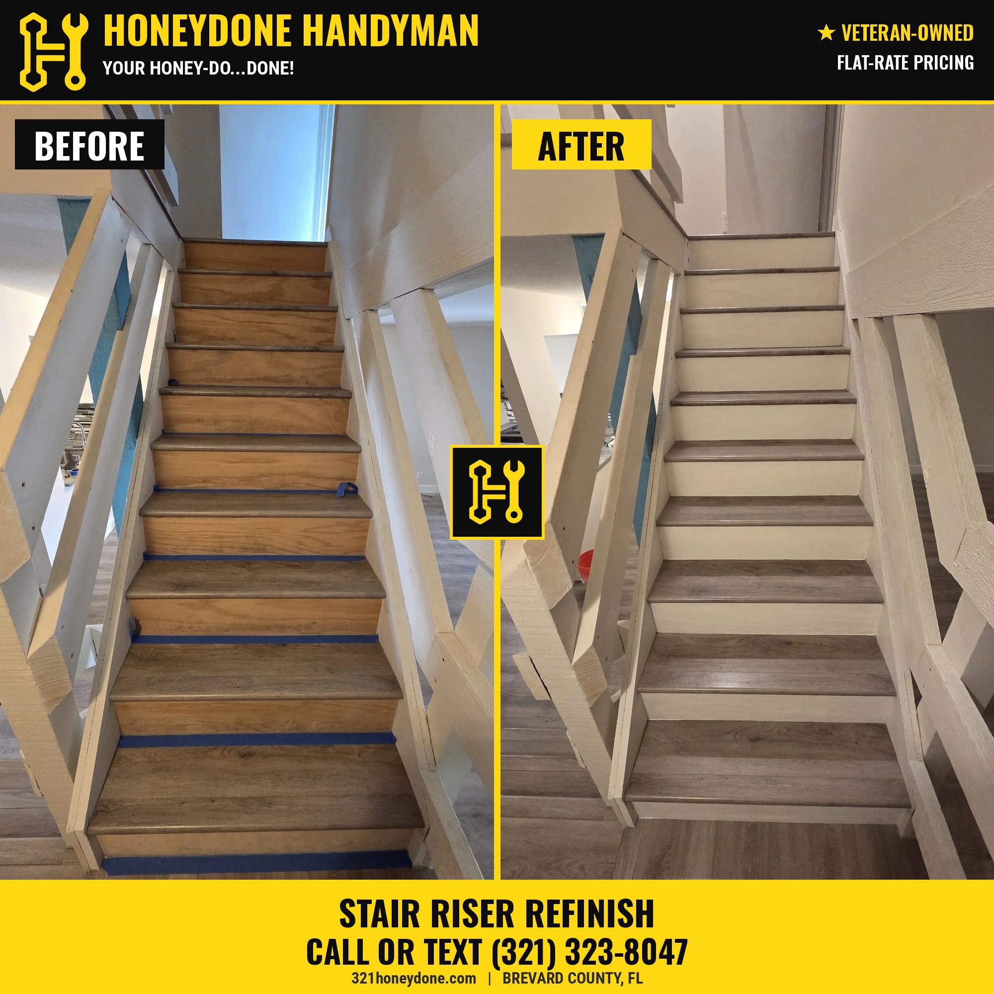 Staircase refinish in Satellite Beach, FL